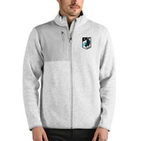 Muška Antigua Heathered Grey Minnesota United FC FORTUNE FULL-ZIP jakna