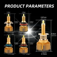 H H H LED žarulja 6000K strana aluminijski automobil Visoka niska svjetla s niskim snopom