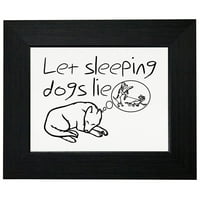 Pustite da psi koji spavaju lažu - pas sanja o hodanju ljudskim uokvirenim zidom plakata za ispis ili opcije montiranja