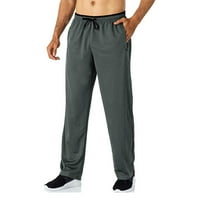 Muške hlače zazor laganih trčanja hlače zatvorenih džepova elastični struk otvoreni dni trenirke