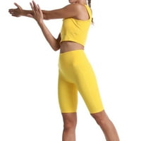 Ženske kratke hlače za čišćenje ženskog čistog džepa visoki struk kuka rastezanje pet bodova joga hlače