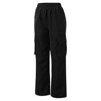 duge hlače za žene, ženske hlače bez pojasa, široke hlače visokog struka, ravne hlače širokog kroja, Ležerne hlače
