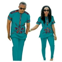 Bintarealwa plus size afrički par odjeća muške i ženske hlače setovi wyq84