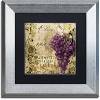 Zaštitni znak likovna umjetnost Vino Italiano II Canvas Art by Color Bakery Black Matte, Silver Frame