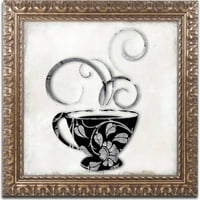 Zaštitni znak likovna umjetnost Srebrno kuhano 1 Canvas Art by Color Pekara, zlatni ukrašeni okvir