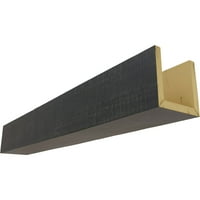 Ekena Millwork 4 W 6 h 12'l 3-strana grubi cedar endurathane fau Wood Strop Grep, stari pepeo