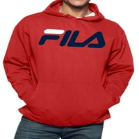 Fila Big & Tall Muška klasična dukserica s kapuljačom s kapuljačom s grafičkim dizajniranjem logotipa veličine