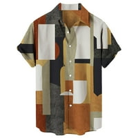 Pedort tenk vrhovi muške polo majice Vintage Kratka pletena košulja ležerna lagana košulja kava, xl