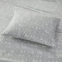 4-dijelni set posteljine od pamučnog flanela s medvjeđim printom od 4 komada, a-list, a-list, a-list, a-list,