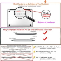 Tvrdi slučaj za - rel. MacBook Pro 13 Retina Display Touch Bar Model: A2338 A2289 A2251 A2159 A1989 A1706 A237
