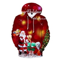 Modni Djed Mraz hoodie dukvica za odrasle djece jakna Sretan božićni hoodie žene muškarci Dječaci djevojke dukserica