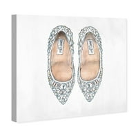 Wynwood Studio Fashion and Glam Wall Art Canvas Otisci 'Napravite Pepeljuga ljubomorne cipele - bijela, bijela