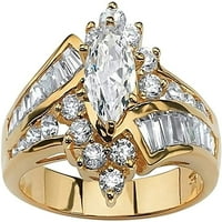 Ženski prsten s kubičnim cirkonijem rezom Markiza vjenčani prsten za obljetnicu nakit-910