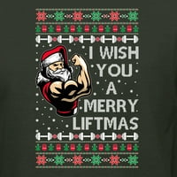 Wild Bobby, želim ti veseli liftmas smiješni Swole Djed Mraz Gym Dicking Ugly Christmas džemper Men Grafički tenk,