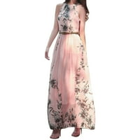 Booker maxi haljina ženska ljetna boemski print šifonska haljina dugačka haljina primorske haljine