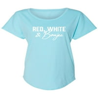 Crvena, bijela i boujee žena dolman majice