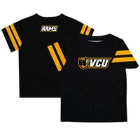 Omladinska Crna majica s prugama s logotipom tima iz novog tima