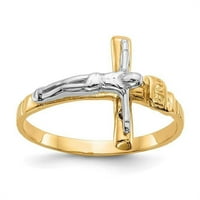 Prsten od primarnog zlata, žutog i bijelog zlata u karatu, visoko poliran