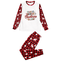 Plasna božićna obiteljska pidžama klasična odjeća za spavanje božićni tisak pidžama setovi za spavanje Veličine