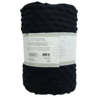 Shason Textile Soft Lifle Dot Fleece 1. Tkanina dvorišta, crno