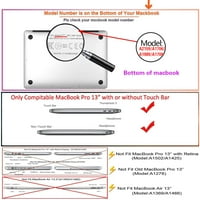 Tvrda torbica za KAISHEK kompatibilan s izdalo model MacBook Pro s Touch ID: A M1& A2289 & A2251& A2159& A1989&