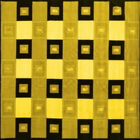 Moderne prostirke za sobe u kvadratnom kavezu u žutoj boji, kvadratne 4 inča