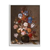 Stupell Industries Ipak život s cvijećem Balthasar van der ast slikanje slikanjem bijelim uokvirenim umjetničkim