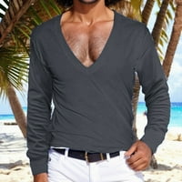 Quealent majice za muškarce muške majice s teškim utegama dugih rukava majica