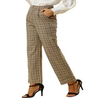 Jedinstvene povoljne ponude ženske božićne hlače džepovi ravno nogu casual hlače