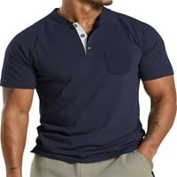 Capreze muškarci majice kratke rukave Polo košulja Čvrsta boja Ljetni vrhovi klasični fit tee v vrat pulover mornarsko