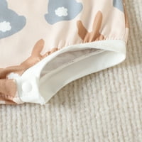Uskršnja odjeća za djevojčice od 0 do 24 mjeseca majica s printom zeca kombinezon bodi kratkih rukava za novorođenčad