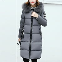 Kaputi od 10 sivih kaputa za žene u jednobojnoj boji svakodnevni debeli zimski ugrađeni donji kaput od lammija