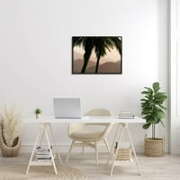 Tropske previsoke palme _ fotografija daleke zemlje u crnom okviru, zidni tisak, dizajn Dennisa fratesa