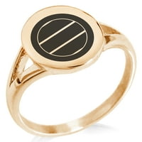 Minimalistički prsten od nehrđajućeg čelika od nehrđajućeg čelika s ovalnim gornjim dijelom i poliranjem