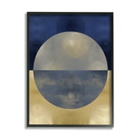 Plavo zlato apstraktni utemeljeni krugovi Okviri uokvireni slikarski umjetnički tisak