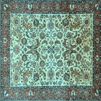 Tradicionalni pravokutni perzijski tepisi u svijetloplavoj boji za prostore tvrtke, 2' 3'