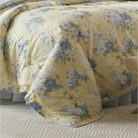 Laura Ashley Maybelle Suncower Blue King Comforter set