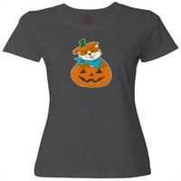 Preslatka Ženska majica sa slatkim Corgijem u bundevi za Noć vještica