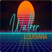 Walker Louisiana Vinyl Decal Stiker Retro Neon Design