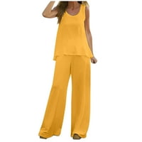 Ženska ljetna odjeća, Gornji dijelovi s naramenicama, Kompleti za opuštanje, hlače širokih nogavica i vrhovi s