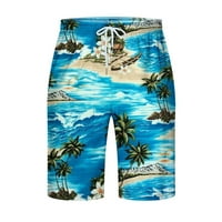 Muške kratke hlače Plus Size a, Ležerne kratke hlače s modnim printom i džepovima, hlače za plažu s elastičnim
