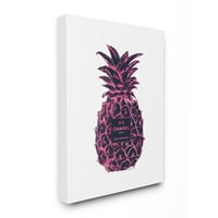 Stupell Industries modni dizajner ananas ružičasta crna akvarel platna zidna umjetnost Amanda Greenwood