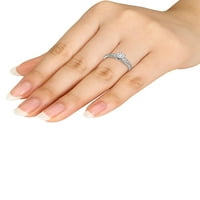 1 6CT TDW Diamond 10K zaručnički prsten od bijelog zlata