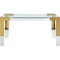 Blagovaonski stol od nehrđajućeg čelika i akrila