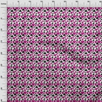 Oneoone pamučni dres fuschia ružičasta tkanina poker kartica haljina tkanina tkanina tkanina tkanina po dvorištu