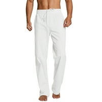 Muški Joggeri u A-listi, jednobojne hlače, kratke ravne hlače Pune dužine, Kratke modne hlače s džepom na vezanje