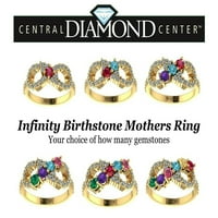 Prsten za odrasle majke od 1 tisuće s kamenjem poklon za Majčin dan za žene-10 tisuća žute boje - Veličina 4.