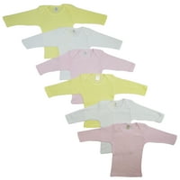Set majica za djevojčice pastelne boje s dugim rukavima na koljenima