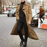 Muški i veliki muški kaputić muške zimske mode lagana čvrsta boja topli kaput kaputa casual caki khaki xl