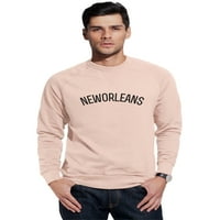 Daxton Neworleans Sweatshirt Athletic Fit Pulover Crewneck French Terry tkanina, zobena dukserica crna slova,